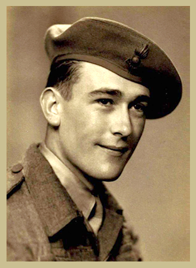 Lance Dane as a young soldier